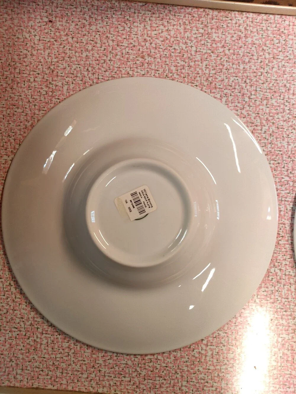 Apilco France Aqua White Hammered Porcelain Wide Rim Soup Pasta Bowls Set of 2